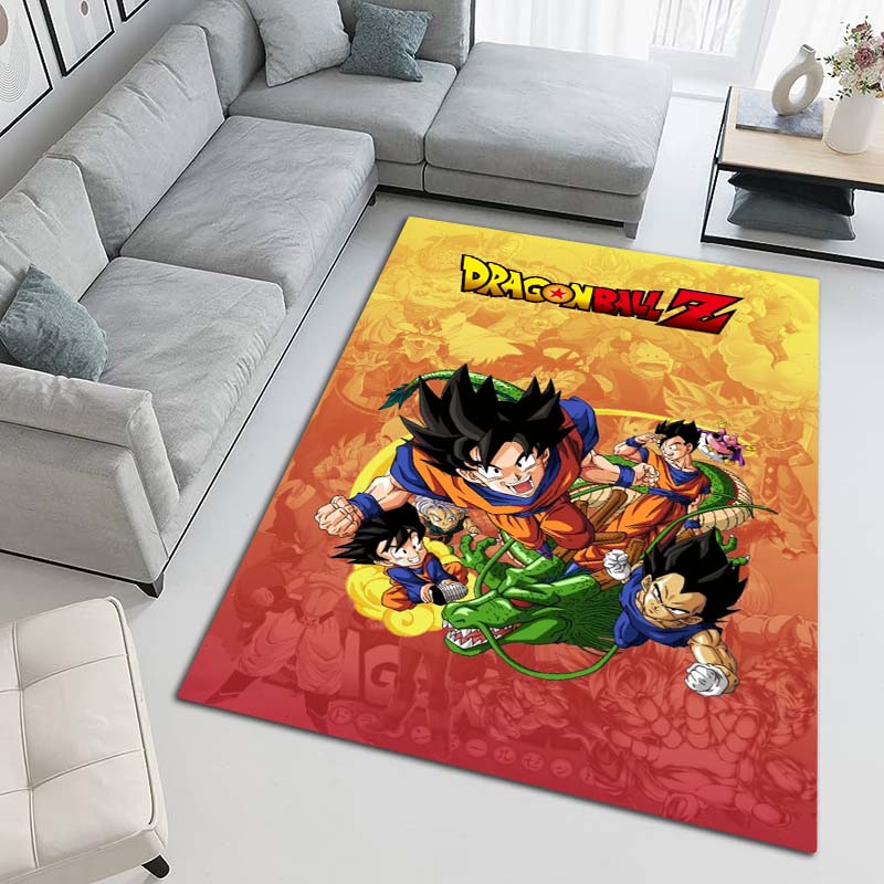 Cartoon dragon image Dragon Ball anime game rug, suitable for game rooms, bedrooms, living rooms, sofas, and other home décor;