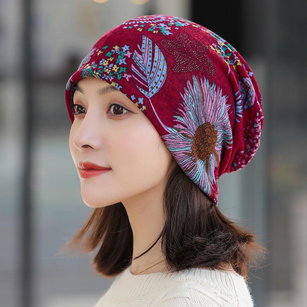 Универсальные корейские женские шапки на осень/зиму: Головной платок, баотоу, пуловер, шейный платок, принт, ворс и защитные уши