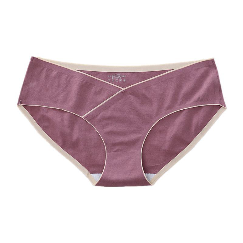 Хлопковые трусики для беременных с низкой посадкой, антибактериальной ластовицей и бесшовной поддержкой живота для раннего и среднего-позднего сроков беременности.