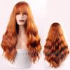 LISI HAIR Ladies Fashion Long Wavy Hair Wig with Bangs Black Brown Blonde Synthetic Fiber Wig with Bangs Party Daily Wear