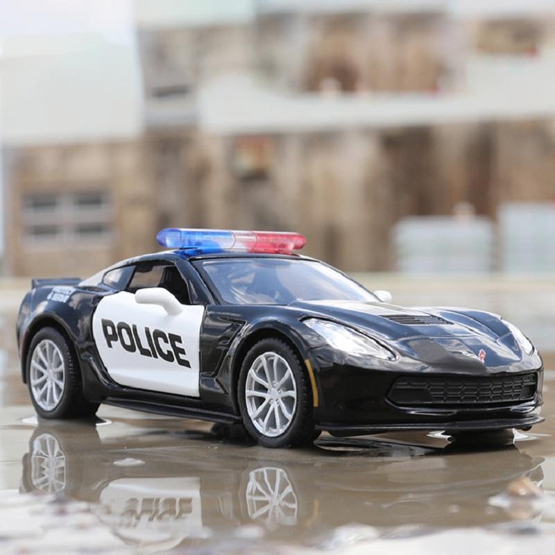 Police Car Series Volkswagen Mercedes Benz Dodge Lamborghini McLaren Ford Chevrolet Corvette Diecasts & Toy Vehicles RMZ City 1:36 Alloy Model