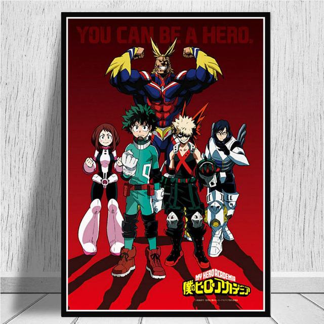 Japanese Anime My Hero Academia Poster Pictures Wall Canvas Art Print Cartoon Painting for Living Room Home Decor Cuadros