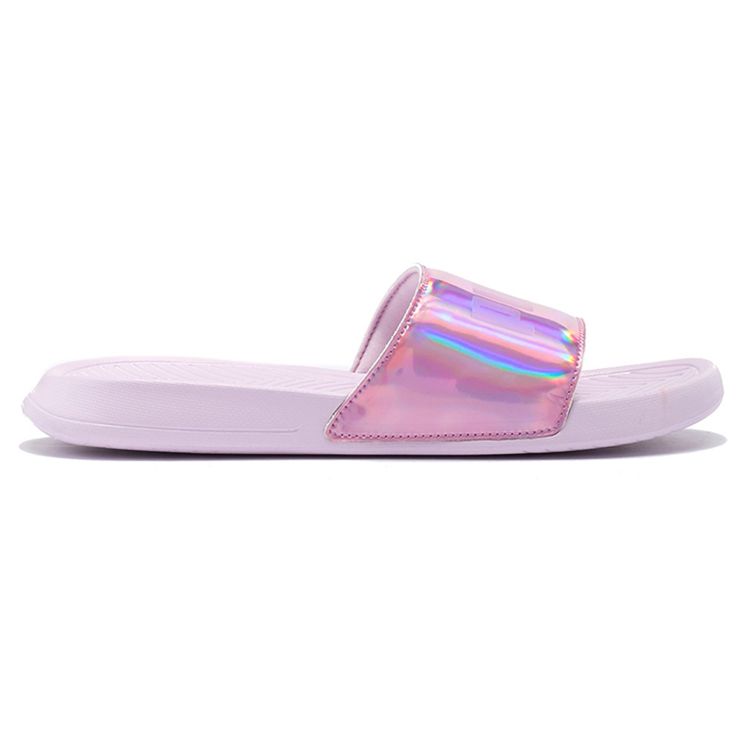 Puma Popcat Chrome Flat Comfortable Slide Sandals Women Footwear Purple 368127-01