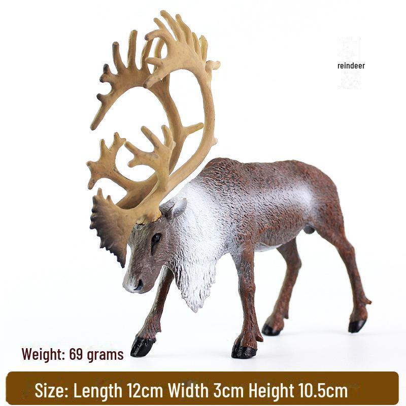 Игрушки-модели диких животных: Гепард, антилопа гну, северный олень, благородный олень, кенгуру, волк – твердые пластиковые украшения для детей