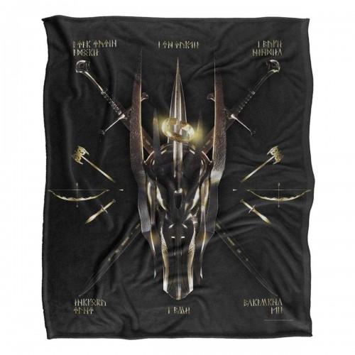 Lord Of The Rings Silky Runes Sauron Supersoft Blanket