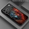 Чехол для телефона 2D с рисунком Ледяного Огненного Волка для iPhone 17 16 15 14 13 12 11 X XR XS Max Pro 8 Plus - Защитная стеклянная крышка