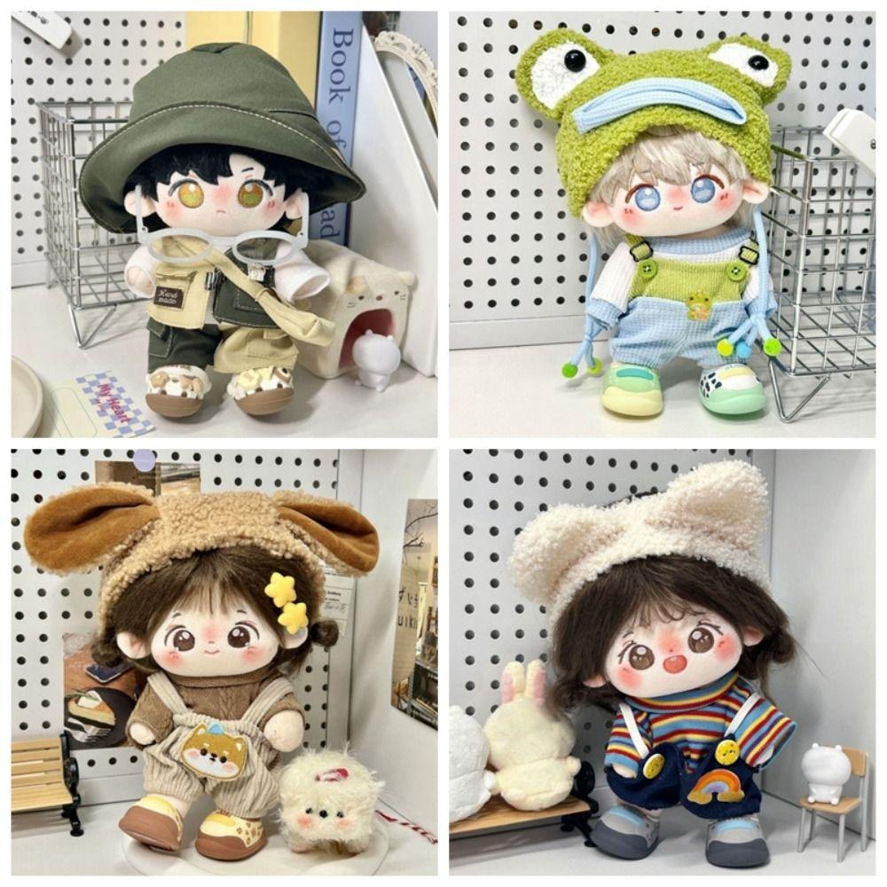Cool Cute 20cm Dolls Clothing Set Cartoon Miniature Dress Suit Doll's Accessories  Cotton Doll