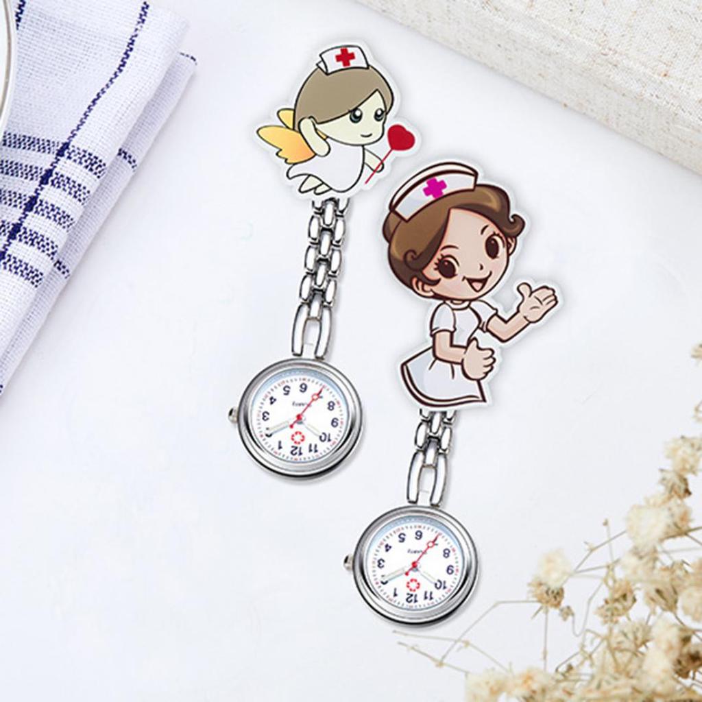 Numeral Analog Quartz Clip-On Fob Nurse Doctor Hanging Luminous Pocket Watch