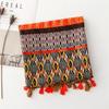 Шелковый шарф с геометрическим узором и этническим узором на весну и лето — экзотический стиль для женщин