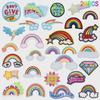Sun Rainbow Embroidered Cloth Patch for Luggage, Shoes, and Hats