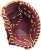ZETT Soft Steer First Base Mitt for Bordeaux Brown x Pastel Brown BRFB35513F Left-Handed Throwers, (4032)