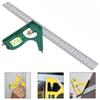 12 Inch 300mm Adjustable Combination Square Angle Ruler 45 / 90 Degree With Bubble Level Multifunctional Gauge Measuring Tools