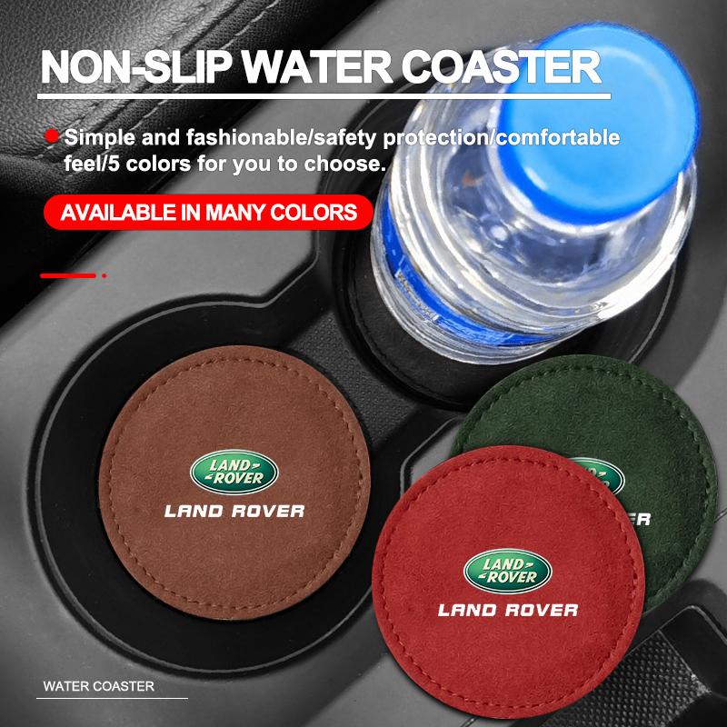 Накладка на подстаканник из ПУ кожи, коврик-подставка с логотипом для Land Rover Range Rover Defender Freelander Discovery 1 2 3 Evoque Rover L322 L405