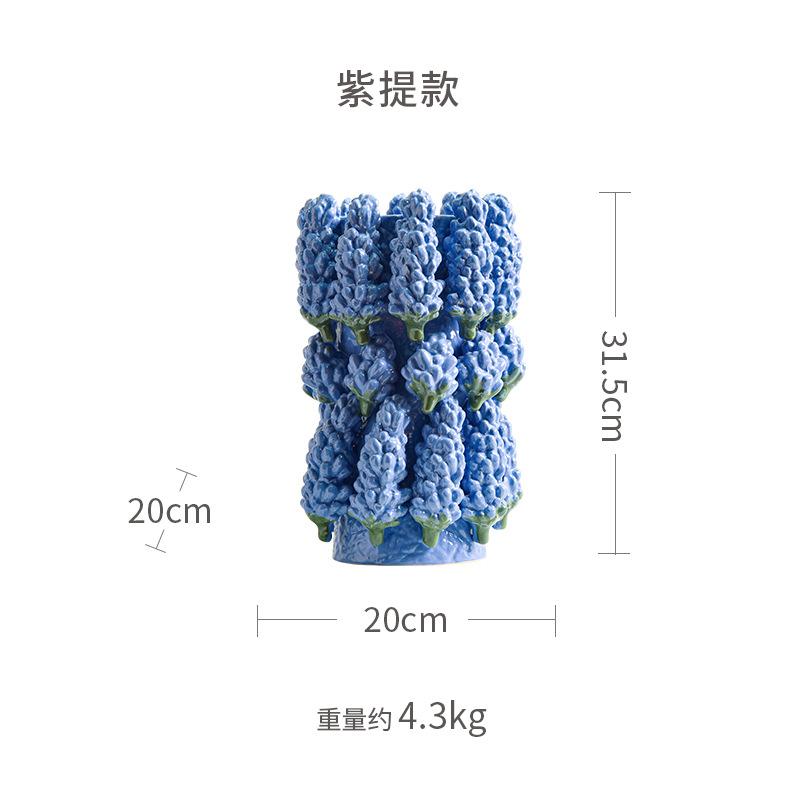 Керамическая ваза «Фруктовое облегчение» Трехмерная оранжевая ручная работа Банка Ваза для цветов Керамические поделки Горшок для цветов Домашний декор