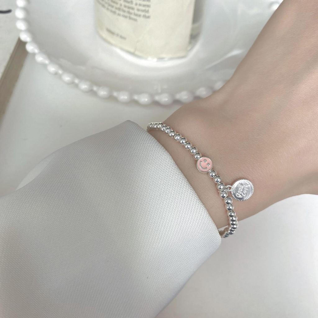 Корейский браслет из бисера «Смайлик-медведь» с любовью — 2021 г., регулируемый радужный дизайн