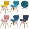 Nordic Curved Butterfly Chair Cover Polar Fleece Stretch Dining Chair Slipcover Girls Room Makeup Chair Covers for Living Room