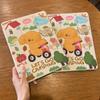 Cartoon Cute Small Animal Action Pattern iPad Tri-fold Model Flip Case for iPad Pro2024 11 13 Pro12.9 2022 2018 Pro11 Air5/4 with Pencil Holder
