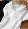 Women's Pure Cotton Loose Fit Hooded T-Shirt - 2025 Korean Style Summer Fashion