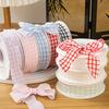 10yards Cake Box Ribbon 2.5cm Pleated Ribbon DIY Polyester For Dress Skirts Gift Bow Colorful Plaid Satin Ribbons Puff Wave Edge