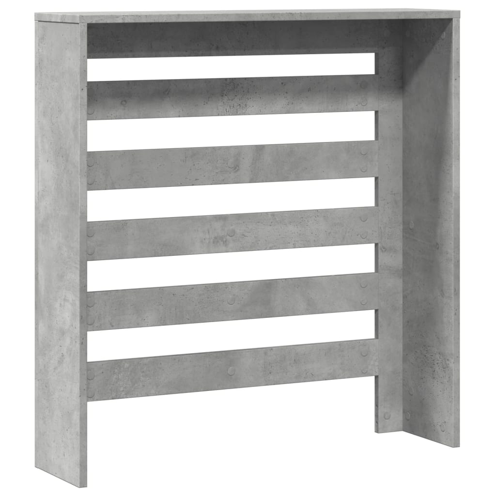 Radiator Cover Concrete Grey 78 x 20 x 82 cm Wood Based Material