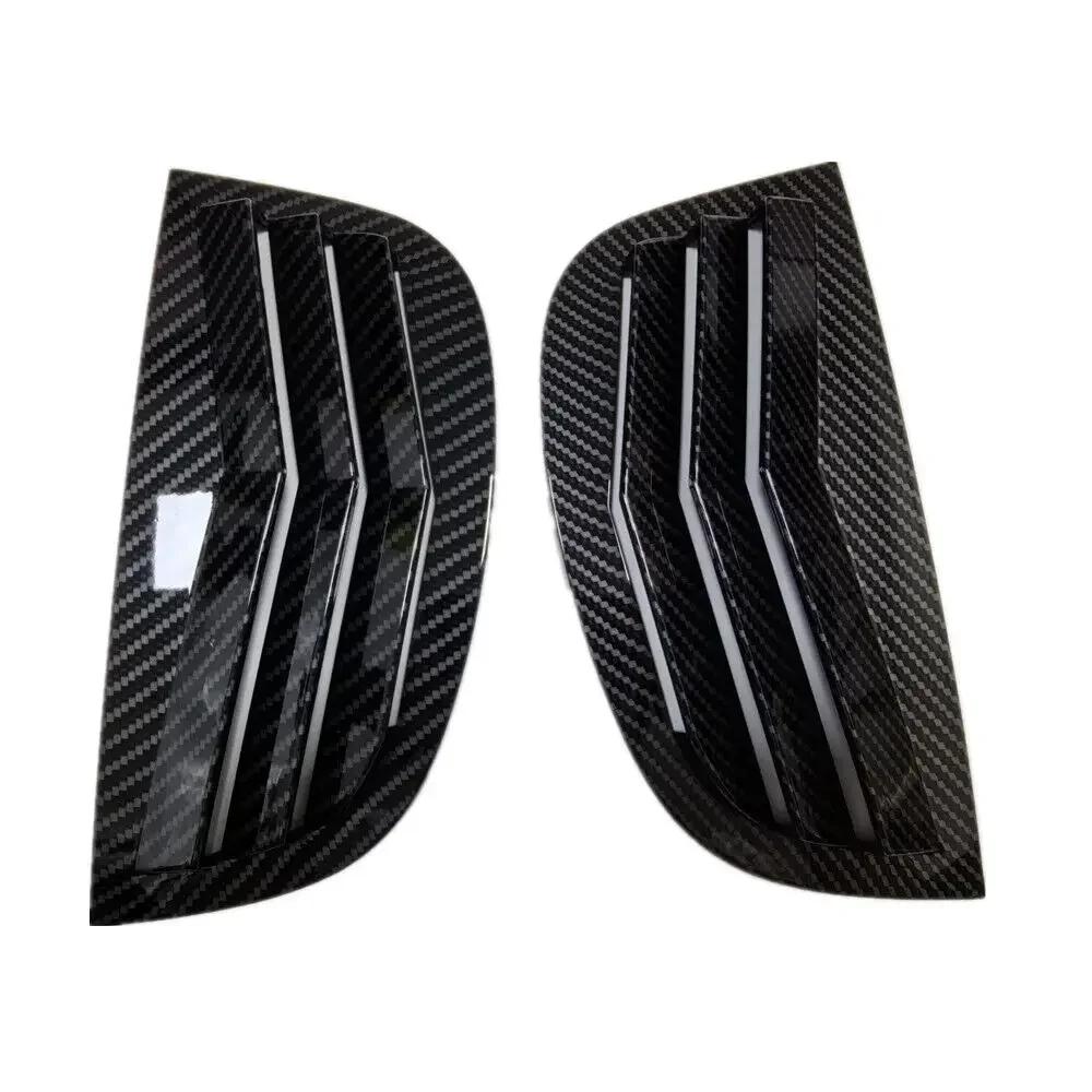 Для Peugeot 208 2018 2019 2020 2025 2025 2025 2025 Задняя решетка окна, боковая крышка-жалюзи, накладка, наклейка, вентиляционное отверстие, совок, карбон ABS