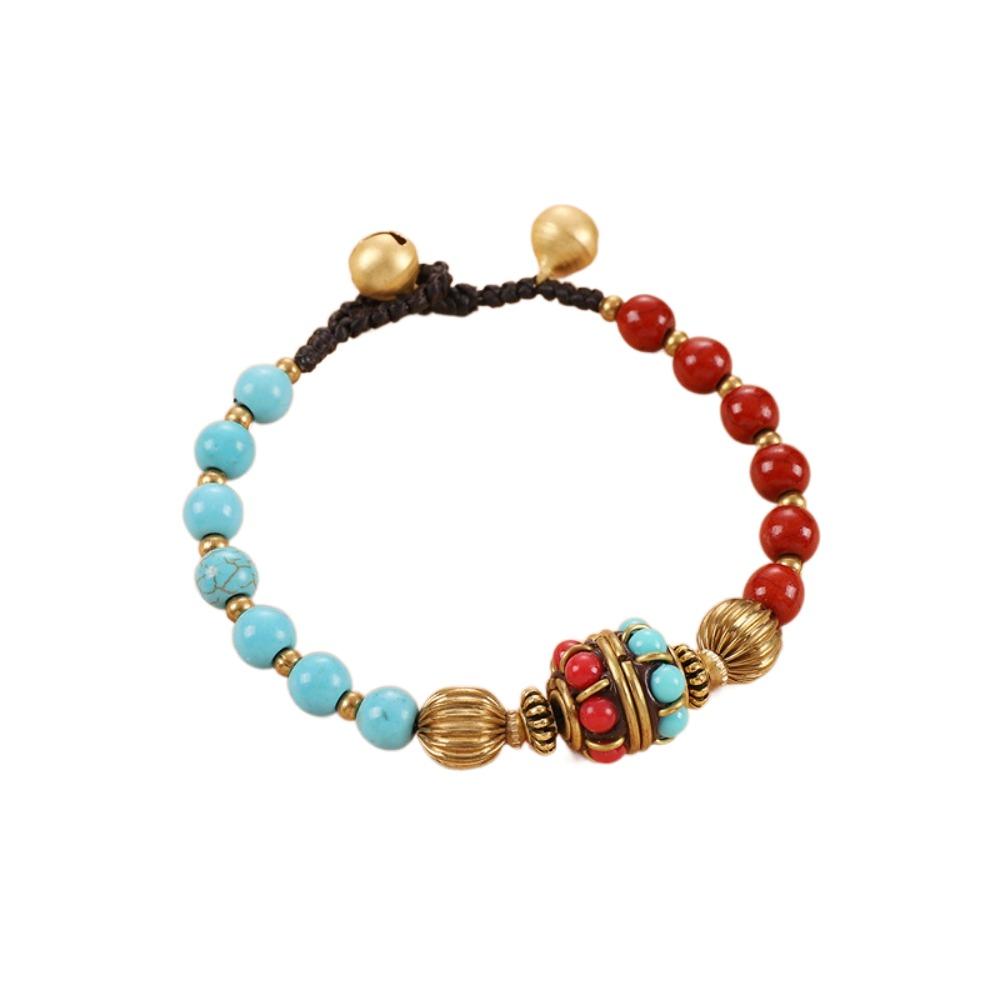 Красочный браслет в тибетском стиле, ретро-браслет из бисера, модный браслет в стиле бохо, ювелирные изделия