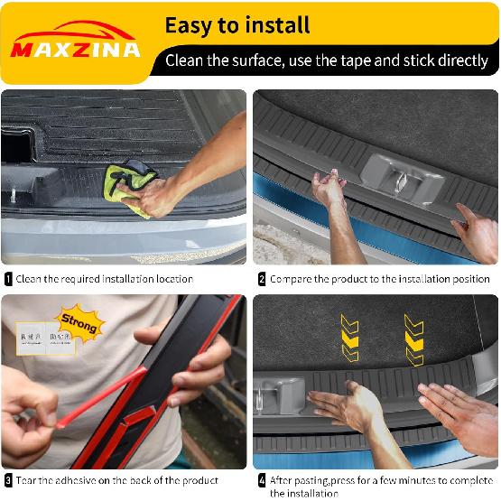 Rear Bumper Protector Compatible With -2025 Honda Pilot TPE Rear Bumper Guard Protection Anti-Scratch Internal & External Trunk Sill Cover For 2024