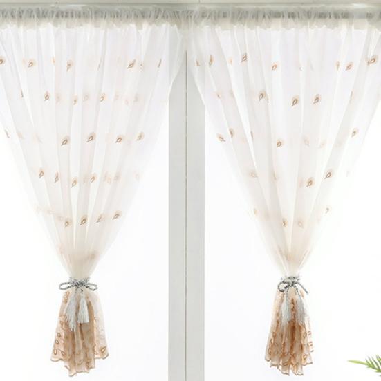 Yousheng 1 лист оконной марли яркий полупрозрачный полиэстер элегантная вышитая оконная марля занавеска украшение дома