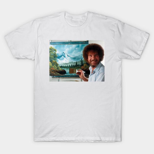 T Shirt Women Bob Ross Harajuku Print Kawaii Tshirt Summer Short Sleeve Female T-Shirt Top Tee