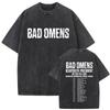 Горячая Распродажа Новая Bad Omens Do You Feel Love Тур Стиранная Футболка Мужская Женская Одежда Винтажный Рок Готический Металлический Стиль Футболки