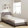VidaXL Bed Frames with Headboard, Upholstered Bed with Slatted Base, Single Bed with Footboard, Adult Bedroom Bed, 373109