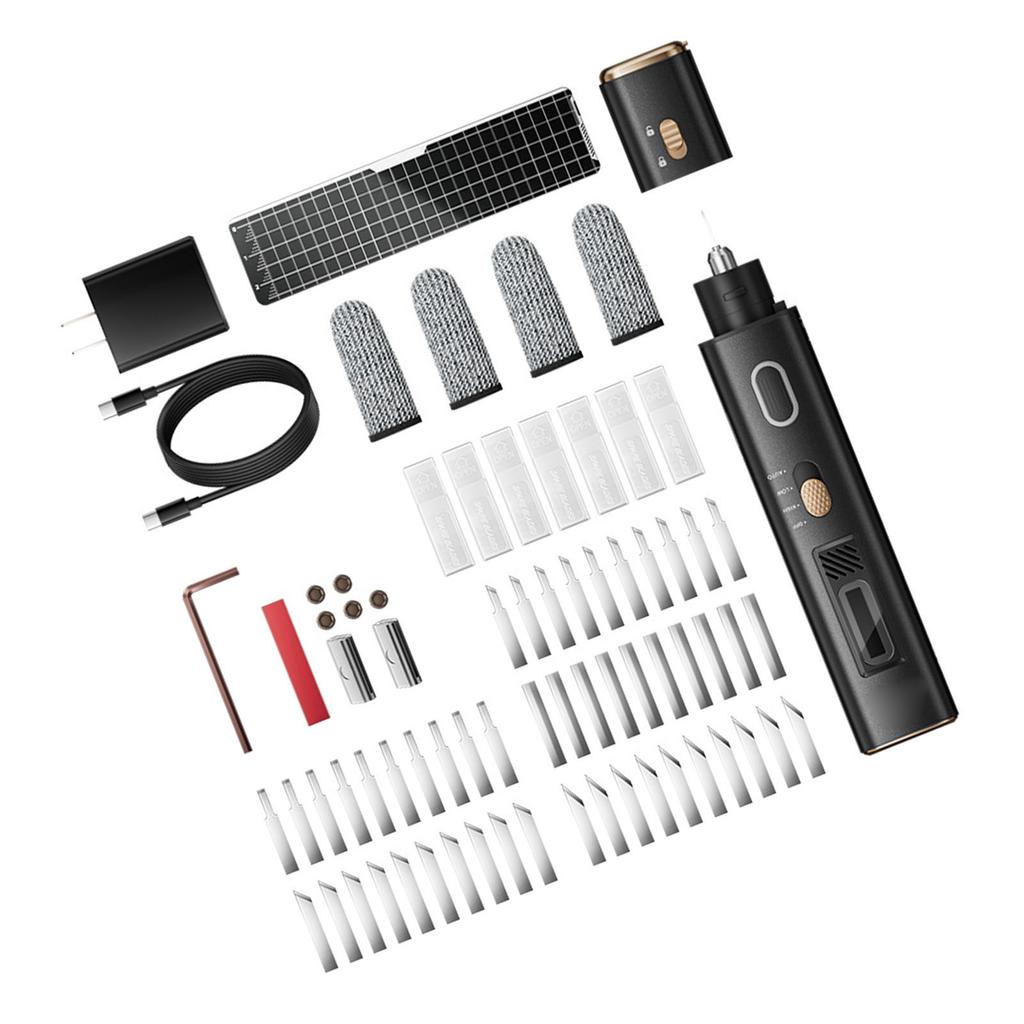 Ultrasonic Cutter 40kHz High Portable Handheld Ultrasonic Cutting Tool with 50 Replacement Blades for PCB Circuit Board Plastics Wood