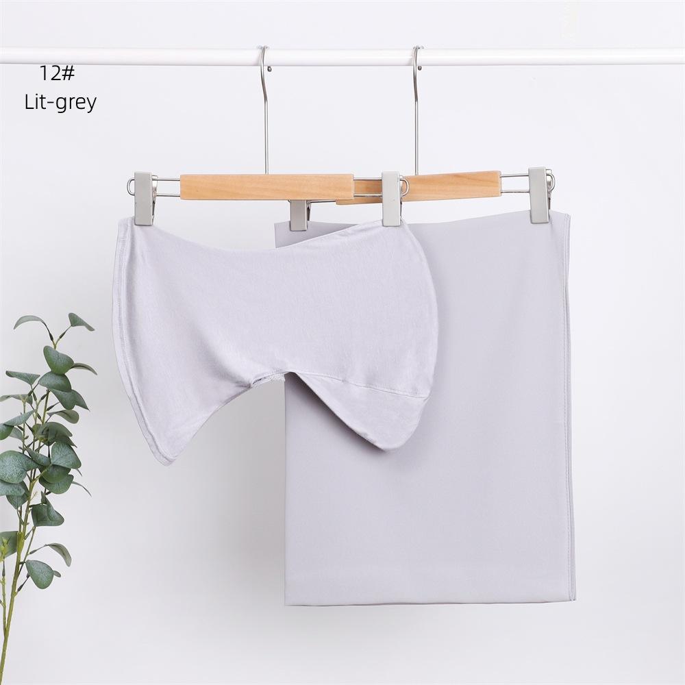 Elegant Elastic Instant Hijab Solid Color Chiffon Hijab Set Women's Modal Pullover Bandana Thin Breathable Soft Cozy Scarf