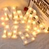 LED Night Lamp 26 Letter 0-9 Digital Marquee Sign Alphabet Light Wall Hanging Lamp Indoor Decor Wedding Party LED Night Light