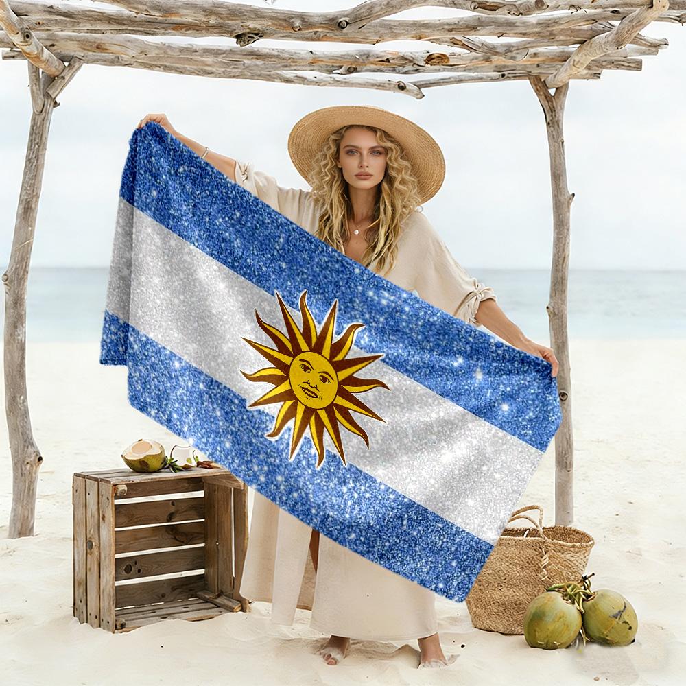 Argentina Beach Towel Quick-Dry Soft Microfiber Comfortable Lightweight