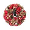 Kei Christmas Natural Sparkling Wreath, Medium, Red, CM1702-B