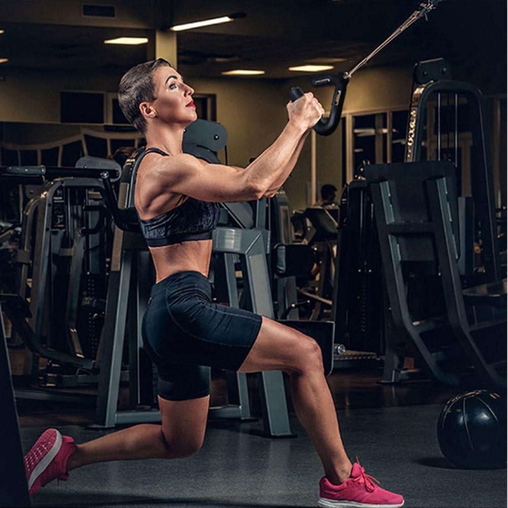 1 пара с отверстием для каната, вертикальная ручка, треугольная ручка для тяжелой атлетики, тяга назад