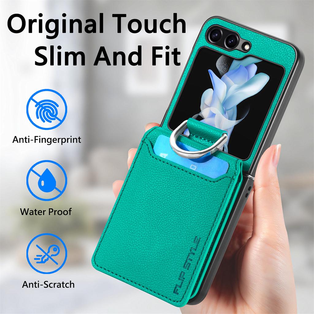 Чехол-кошелек с защитой от царапин для Samsung Z Flip 5 для Samsung Galaxy Z Flip 5 Flip5 Zflip5, чехол для мобильного телефона с гнездом для карты