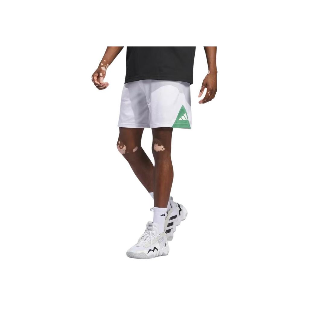 adidas Баскетбольный значок спортивных шорт мужские шорты белые IR5538