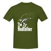The Rodfather Fishing T Shirt Not Pilling Tshirt Retro Casual Reinforced Collar Cotton Tee