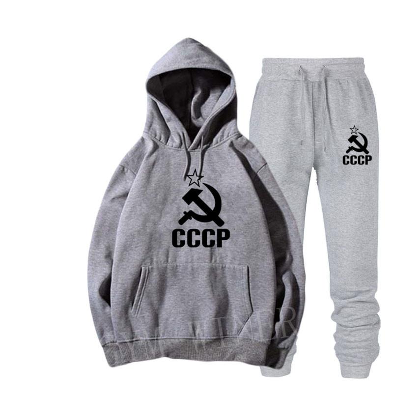 Флисовая толстовка с капюшоном свободного кроя + повседневные спортивные брюки с буквенным принтом модный комплект