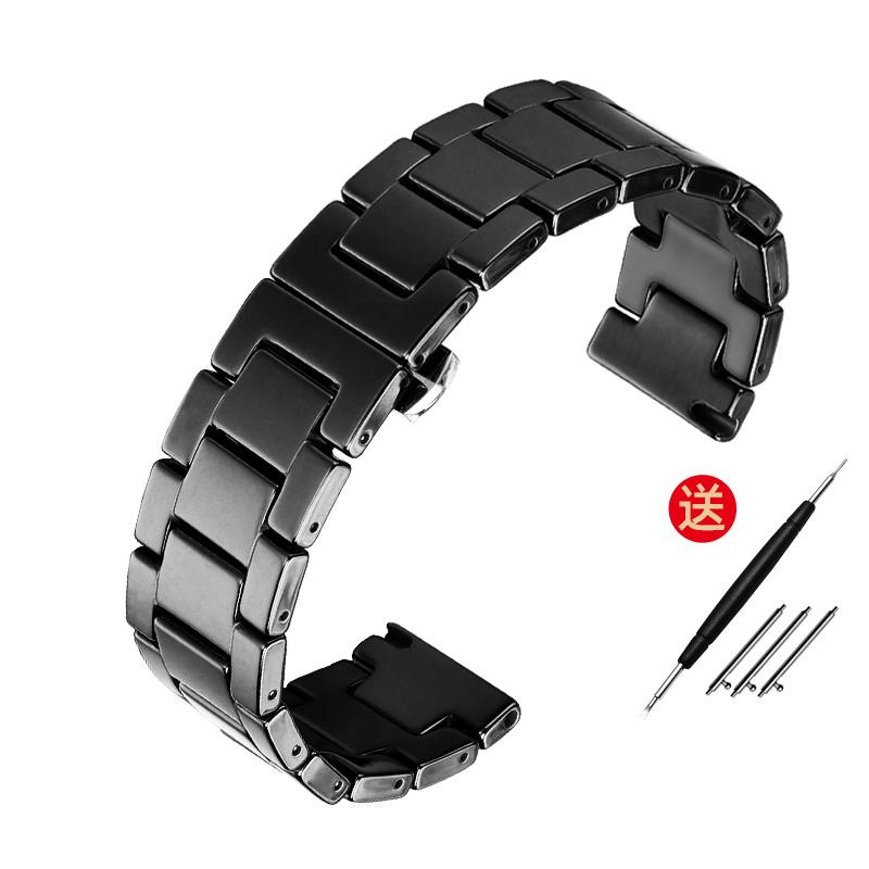 Керамический ремешок для часов 14 мм, 16 мм, 18 мм, 20 мм, 22 мм, ремешок для часов Omega Moonswatch Amazfit Samsung, ремешок для мужских и женских наручных часов