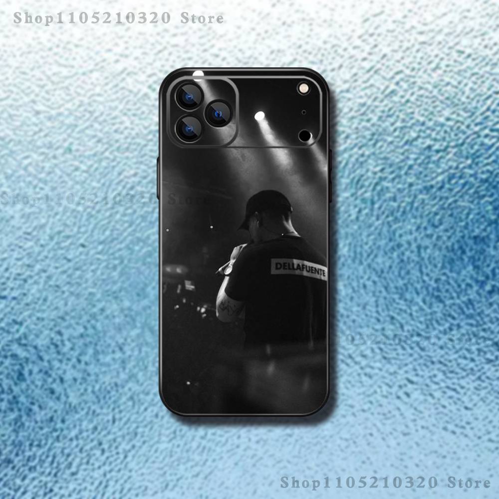 Singer D-Dellafuente Phone Case For iPhone 17,16,15,14,13,12,11 ,Pro Max,XS,X,XR,SE,Mini,8,7,Soft Silicone Black Cover