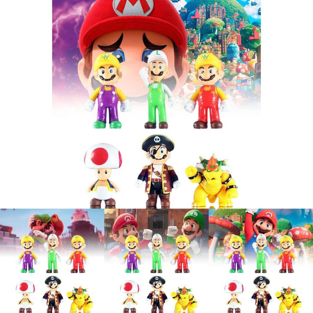 Super Mario 7th Edition Mario Office Figurine Pvc Cartoon Anime Collectible Model