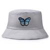Embroidery Pattern Butterfly Bucket Hat Fisherman Hats Stylish Casual Headwear