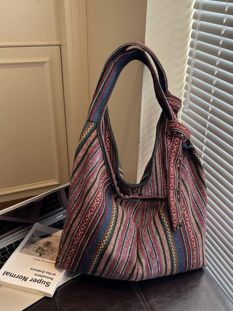 Ретро Этническая Холщовая Сумка Через Плечо Кроссбоди - Рюкзак Большой Вместимости (2025)