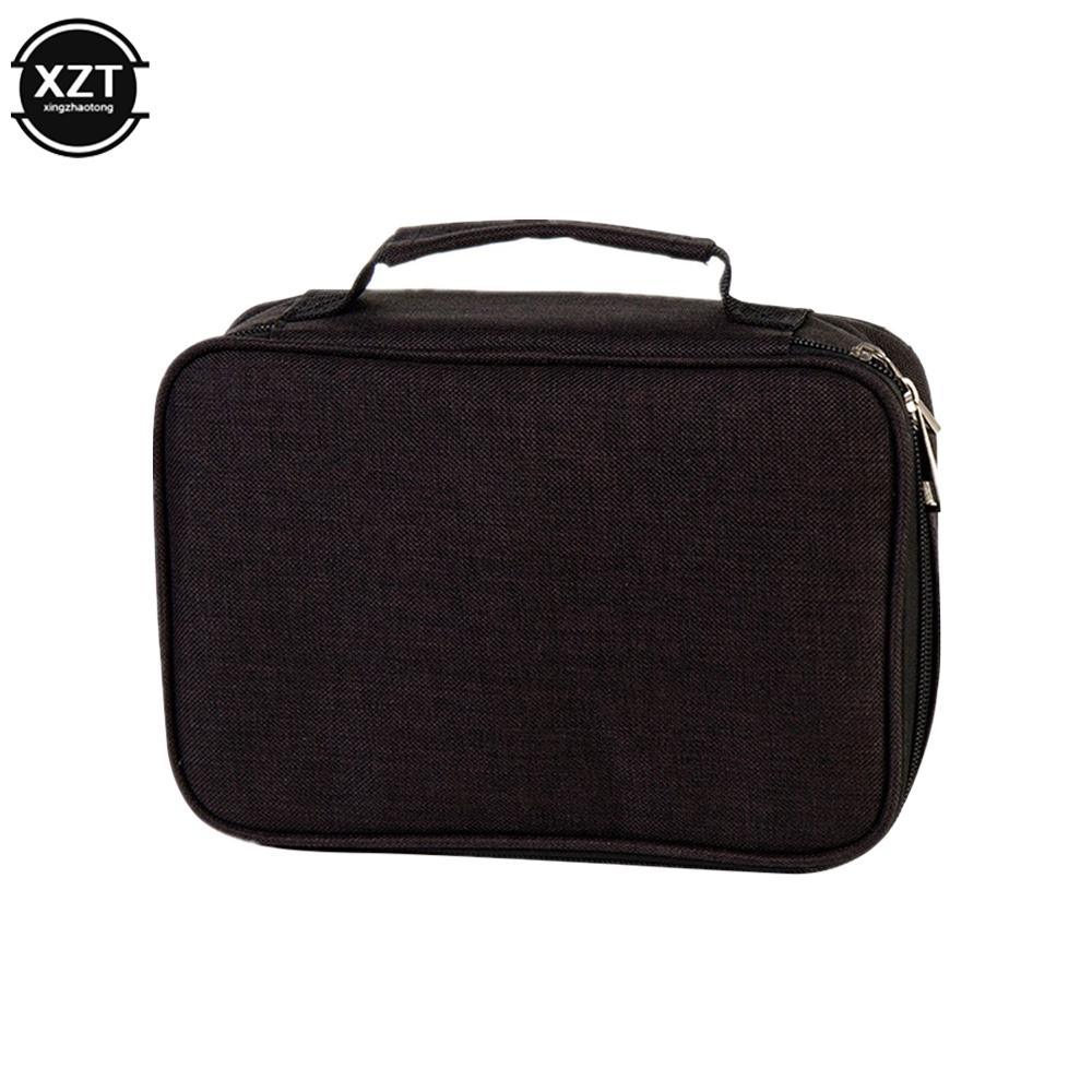 72 Holes School Cases 3 Compartments Canvas Pencil Cases Student Pen Box Storage Bag For Artist Stationery Supplies