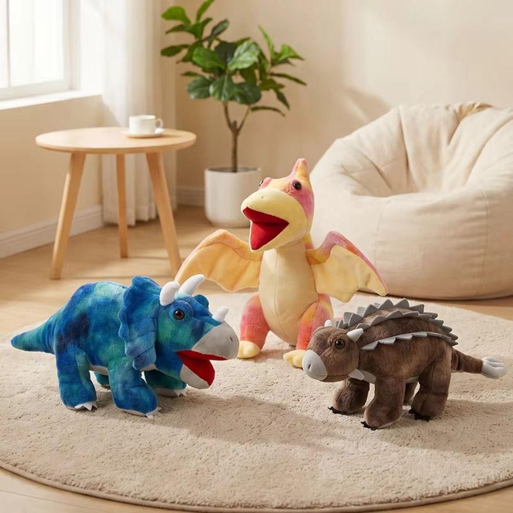Velociraptor Jurassic Dinosaur Plush Toys Triceratops Plush Dolls Kids Birthday Christmas
