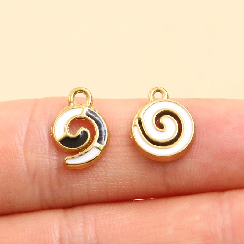 Two Styles: Stainless Steel Enamel Mosquito Coil Pendant for DIY Earrings & Necklaces