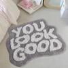 Fun Alien Letter Bathroom Mat Washable Absorbent Bathtub Foot Pad Non-Slip Plush Bedroom Bedside Rug Home Decor